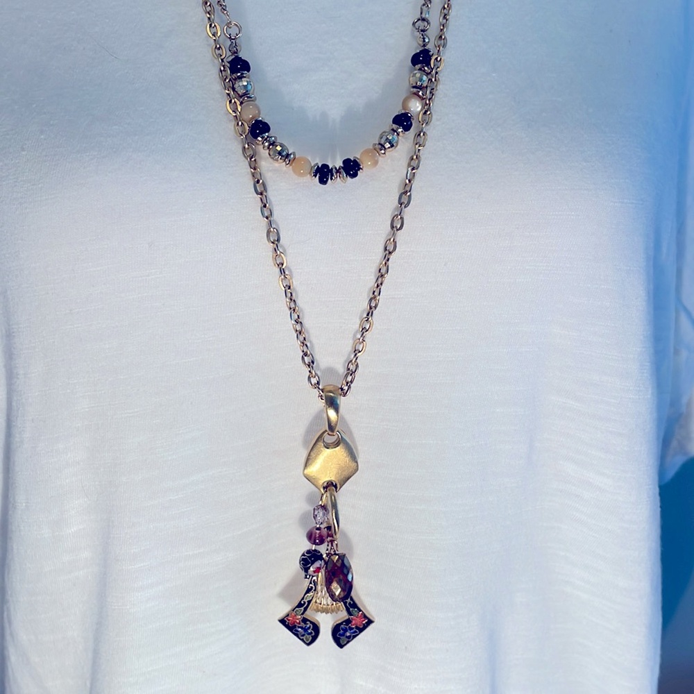 Cloisonné charm necklace #21
